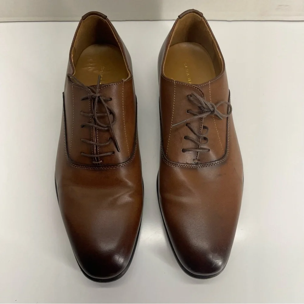 Zara Man Classic Brown Leather Men's Dress Shoes Size 42 (9 US)